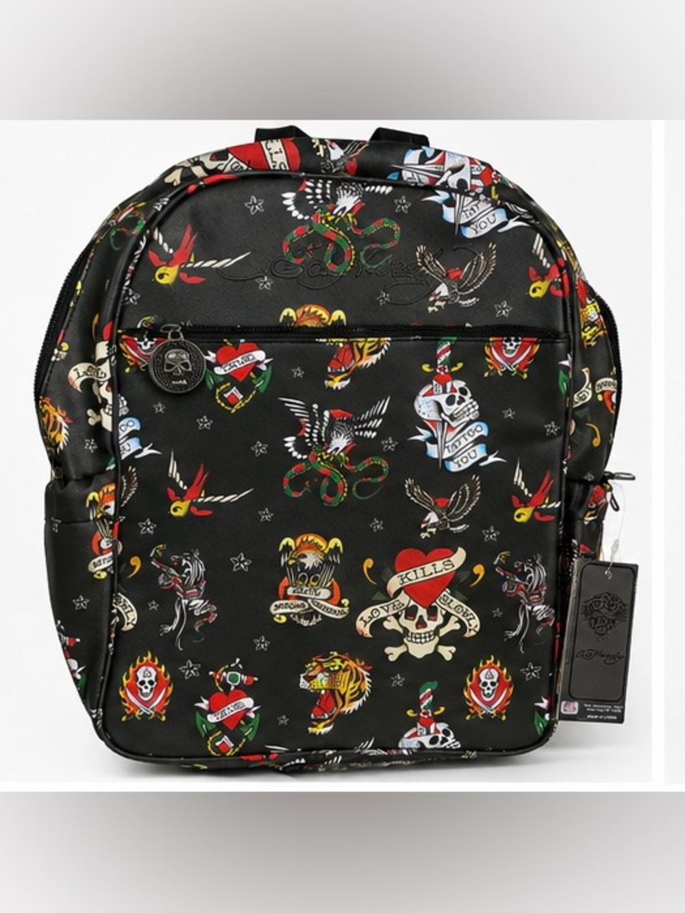NWT Ed Hardy Tattoo Print Backpack Laptop Bag MSRP $149